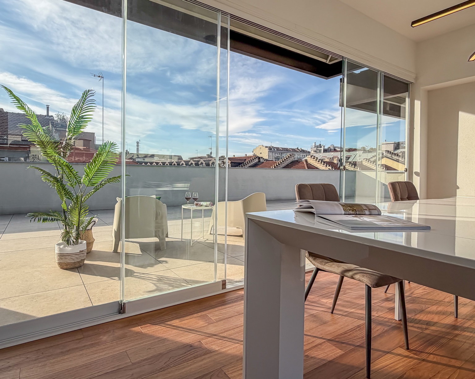 Living affacciato sul terrazzo
